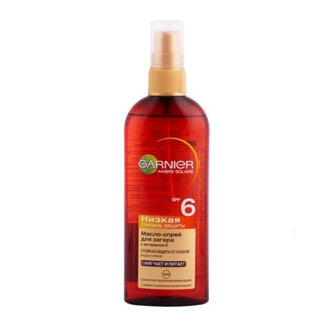 Масло-спрей для загара Garnier Ambre Solaire (SPF 6) | отзывы