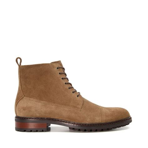 Bottes Lacets En Daim D Contract Es Collared Taupe Daim Dune London