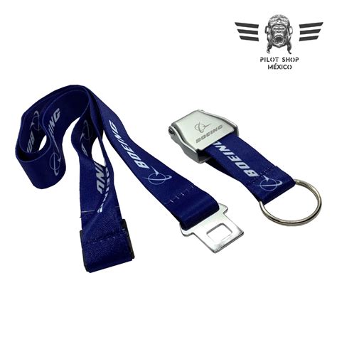 Lanyard Portagaffete Boeing Cinturón Aviación Pilot Shop Mexico