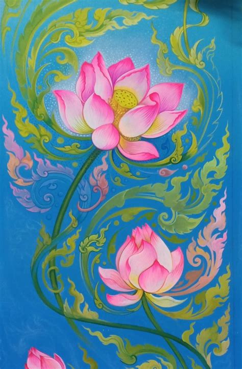 Lotus Flower Art Painting