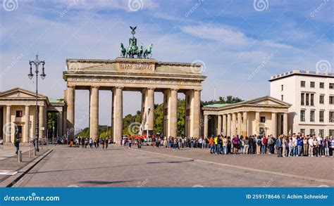 The Brandenburg Gate Brandenburger Tor As The Landmark Of Berlin