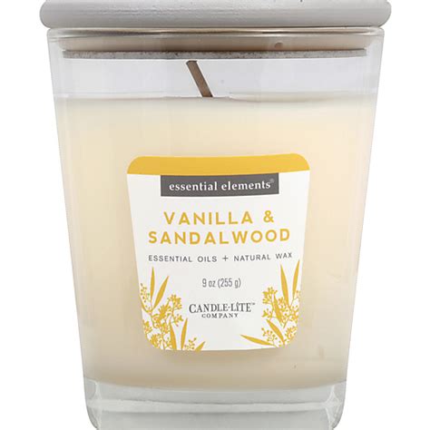 Essential Elements Candle Vanilla And Sandalwood 1 Ea Candles And