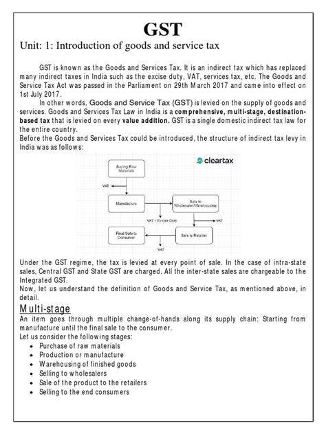 Gst Pdf Download Free Pdf Value Added Tax Taxes