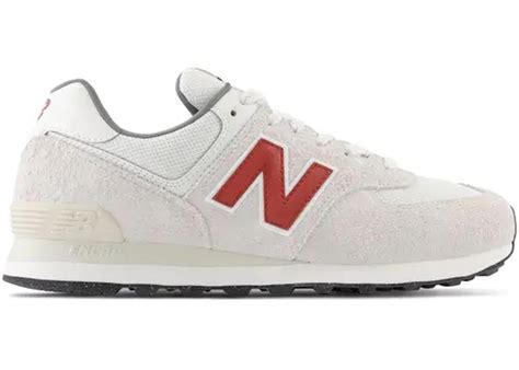 New Balance 574 White Red Grey Men's - U574SOR - US