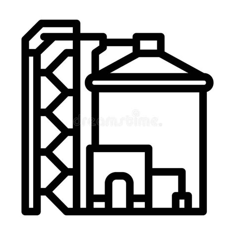 Plant Biomass Energy Line Icon Vector Illustration Stock Illustration