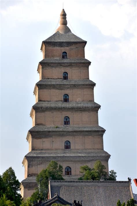 Giant Wild Goose Pagoda Dayan Pagoda, Xian, China Stock Image - Image ...