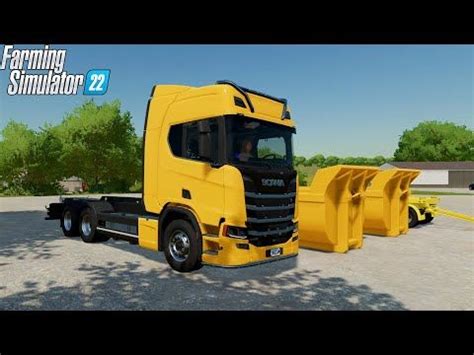 Farming Simulator Scania R It Runner Dump Truck Unloads Crushed