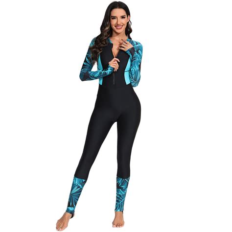 Idopip Womens One Piece Rash Guard Swimsuit Color Contrast Zip Front Surfing Bathing Suit