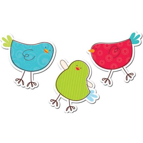 Creative Teaching Press Tweeting Birds In Designer Cut Outs Ctp