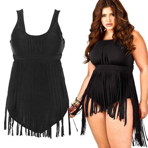 5xl Summer Plus Size Tassels Bikinis High Waist Sexy Swimsuit Women