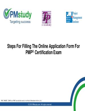 Fillable Online Process For Filling PMP Exam Application Form Fax Email