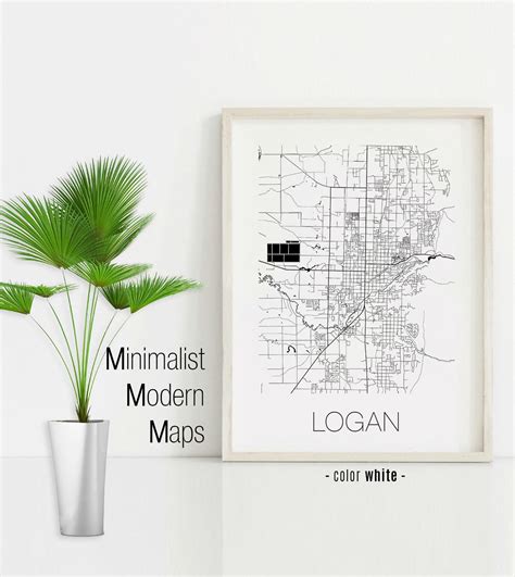 Logan Utah Logan UT Map Logan Map Logan Print Logan - Etsy