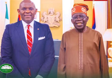 President Tinubu Receives Businessman Tony Elumelu At The State House