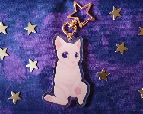 Bingus Cat Meme Acrylic Keychain Charm - Etsy