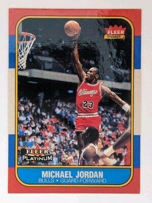 Michael Jordan Rookie Card Fleer 1986 Reprint Chicago Bulls NBA EBay