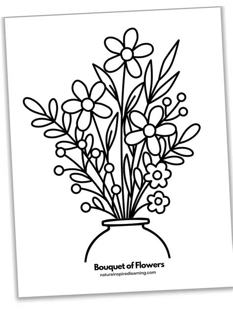 Simple Coloring Pages Of Flowers Uk Printable Hub
