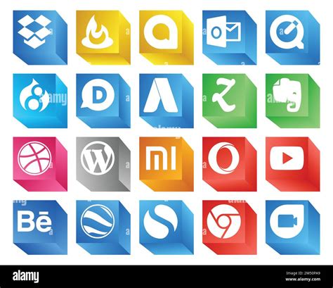 20 Social Media Icon Pack Including Behance Youtube Zootool Opera