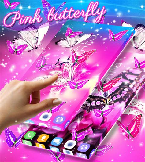 Pink butterfly live wallpaper APK for Android - Download