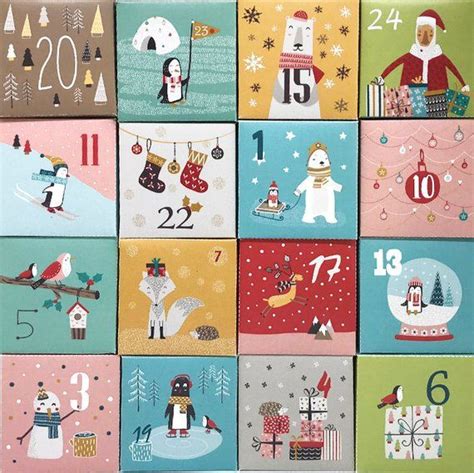 Printable Advent Calendar Boxes Christmas Countdown T Etsy Best