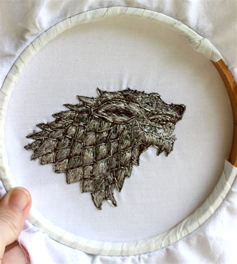 House Stark Sigil Embroidery Centuries Sewing