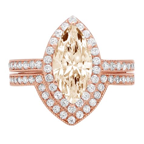 Clara Pucci 18k Rose Gold 2 4875 Natural Morganite Engraveable