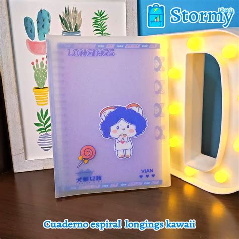 Libreta Espiral Logings Kawaii Libreria Stormy