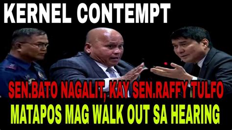 SEN BATO NAGALIT KAY RAFFY TULFO MATAPOS MAG WALK OUT SA HEARING DAHIL