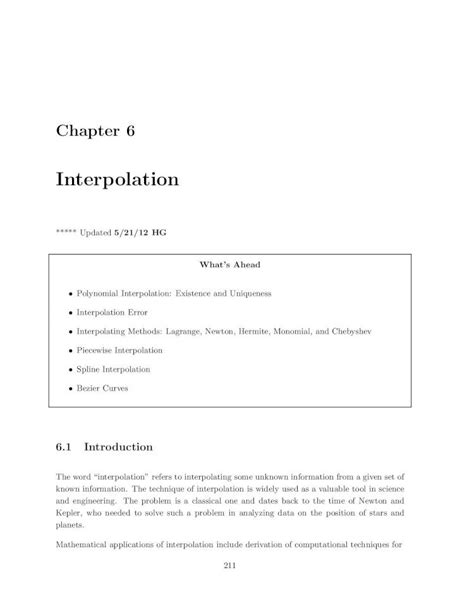 PDF Interpolation NIUdattab MATH435 2013 INTERPOLATION Pdf