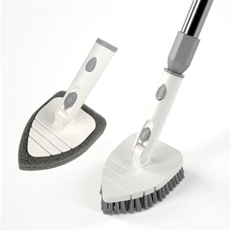 Yonill Deck Brush With Long Handle Floor Scrub Brushes