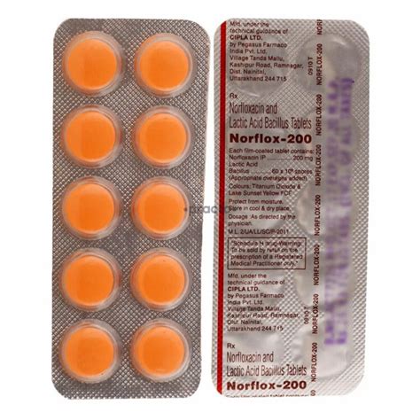 Norfloxacin And Lactic Acid Bacillus Tablets At Best Price In New Delhi