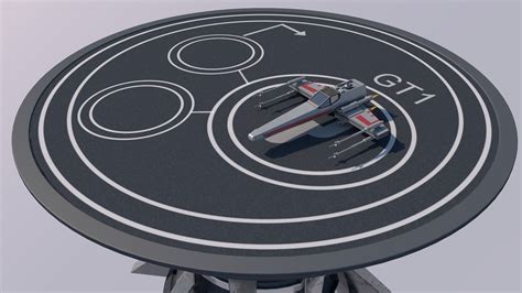 Sci Fi Landing Pad Platform 3D Model CGTrader