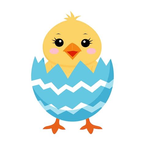 Premium Vector Easter Chick In Egg Cute Vector Character On White