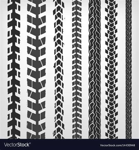 Motorcycle Tire Tracks Royalty Free Vector Image