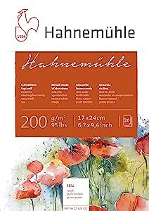 Hahnemühle Echt Bütten Aquarellblock 200 g m² raue Oberfläche 20