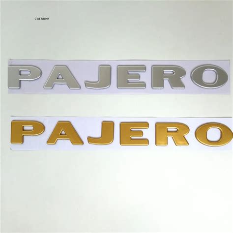 3D Sticker For Pajero Letter Logo ABS Emblem Badge Decals Car Body Side