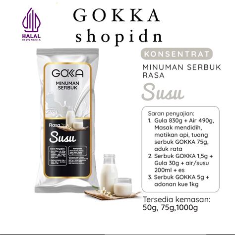 Jual Bubuk Minuman Susu Gokka G Powder Drink Milk G Gokka Drink