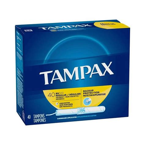 Tampax Regular Absorbency Tampons With Anti Slip Grip Cardboard