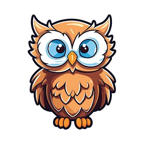 Premium Vector Owl Cute Funny Cartoon Kawaii Clipart Colorful