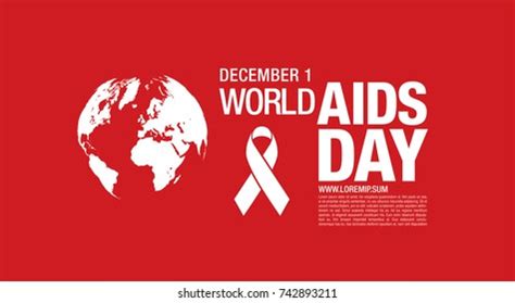 World Aids Day Poster Layout Design Stock Vector Royalty Free