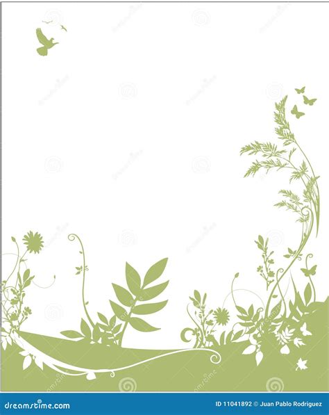 Flora and fauna background stock vector. Illustration of nature - 11041892