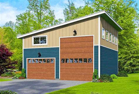 Plan 68448VR Contemporary Garage With RV Bay Garage Apartment Plans