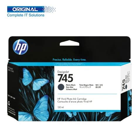 HP 745 130 Ml DesignJet Matte Black Ink Cartridge F9J99A