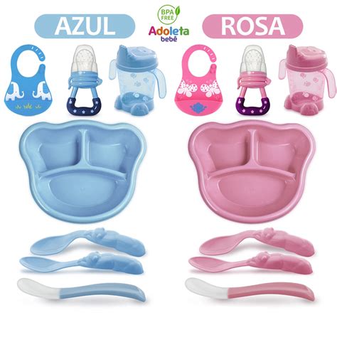 Kit Completo para introdução alimentar infantil Adoleta Bebê Partinho c