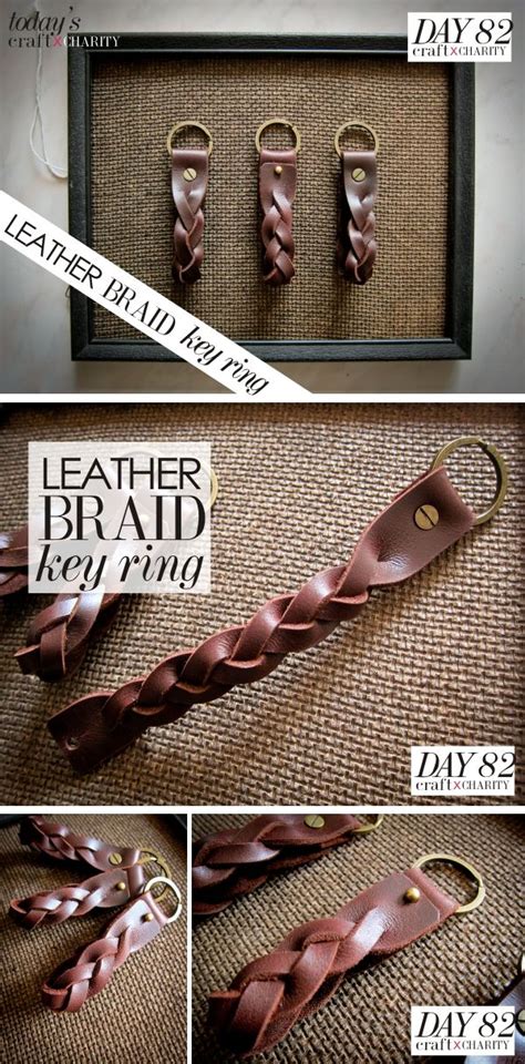 365 Craft X Charity Day 82 Leather Braid Key Ring Custom Leather