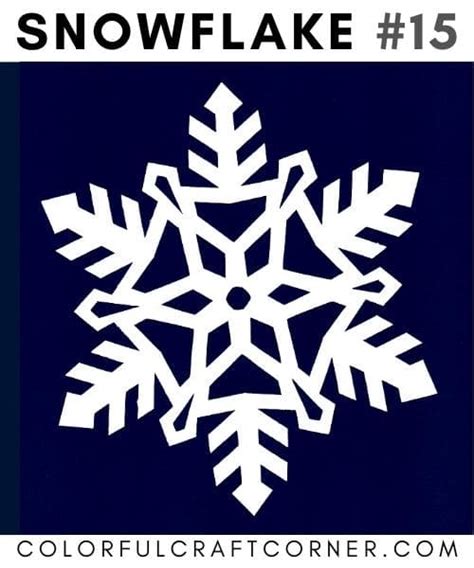 Printable Snowflake Patterns Free Pdf Colorful Craft Corner