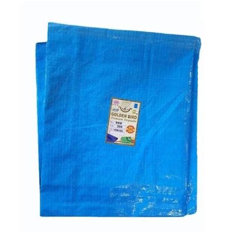 PE Laminated Knitted Golden Bird HDPE Blue Tarpaulins Thickness 200