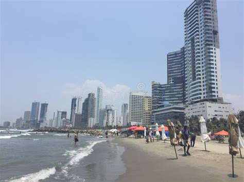 Bocagrande Beach Cartagena Colombia South America Stock Image - Image ...