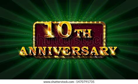 10 Anniversary Gold Numbers Golden Confetti 스톡 일러스트 1470791735 Shutterstock