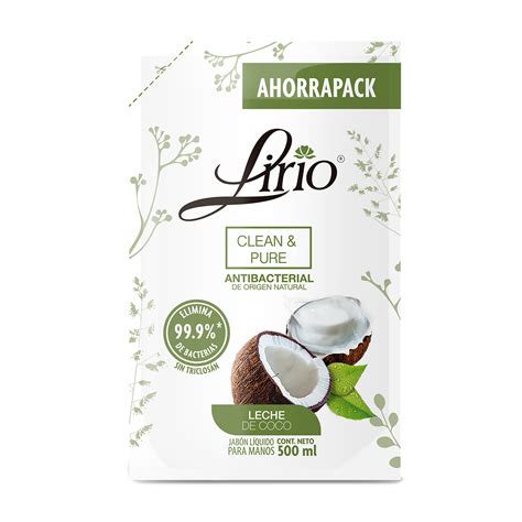 Jabón Líquido para Manos Lirio Ahorrapack Leche de Coco 500 ml DelSol