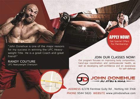 Bold Modern Fitness Flyer Design For John Donehue Jiu Jitsu And Mma By